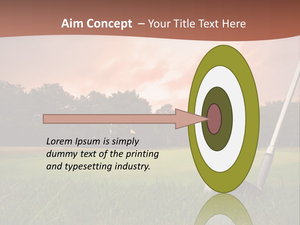 Meadow Exercise Fairway PowerPoint Template