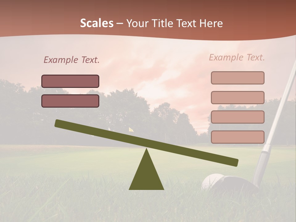 Meadow Exercise Fairway PowerPoint Template