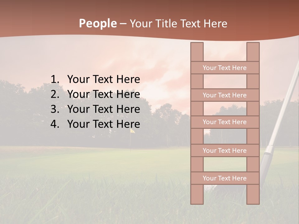 Meadow Exercise Fairway PowerPoint Template