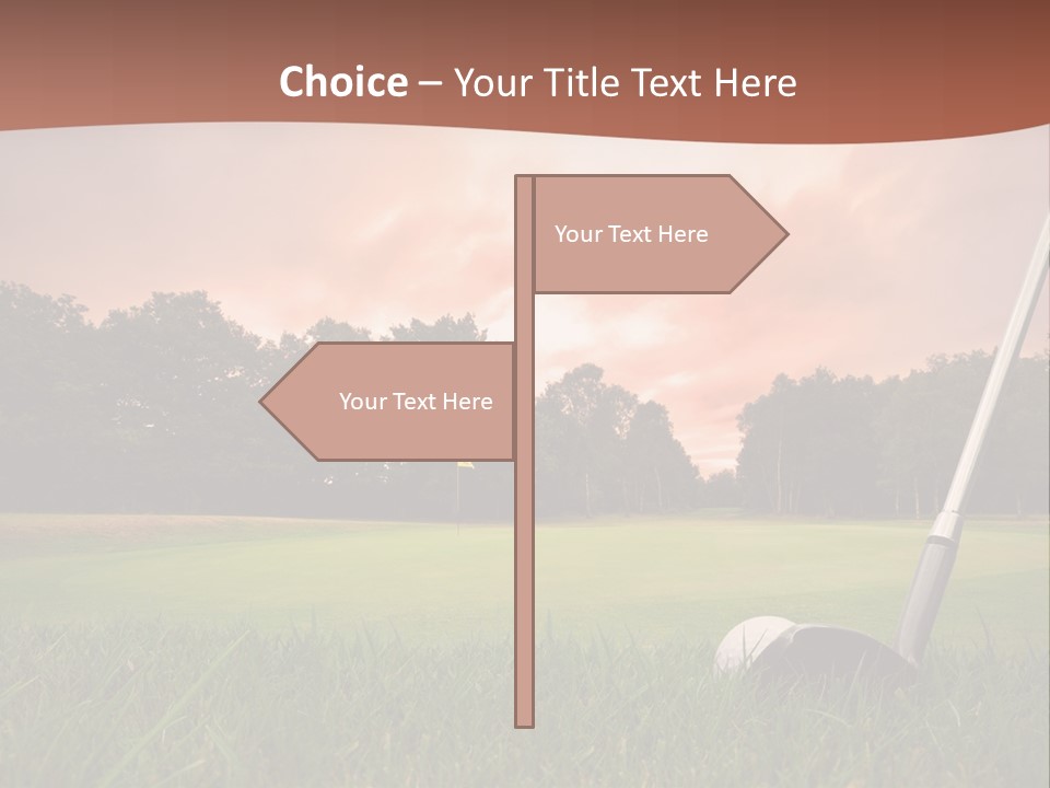 Meadow Exercise Fairway PowerPoint Template