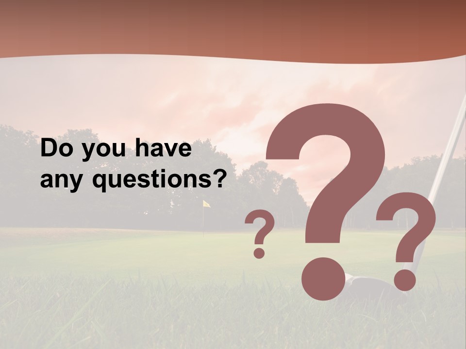 Meadow Exercise Fairway PowerPoint Template