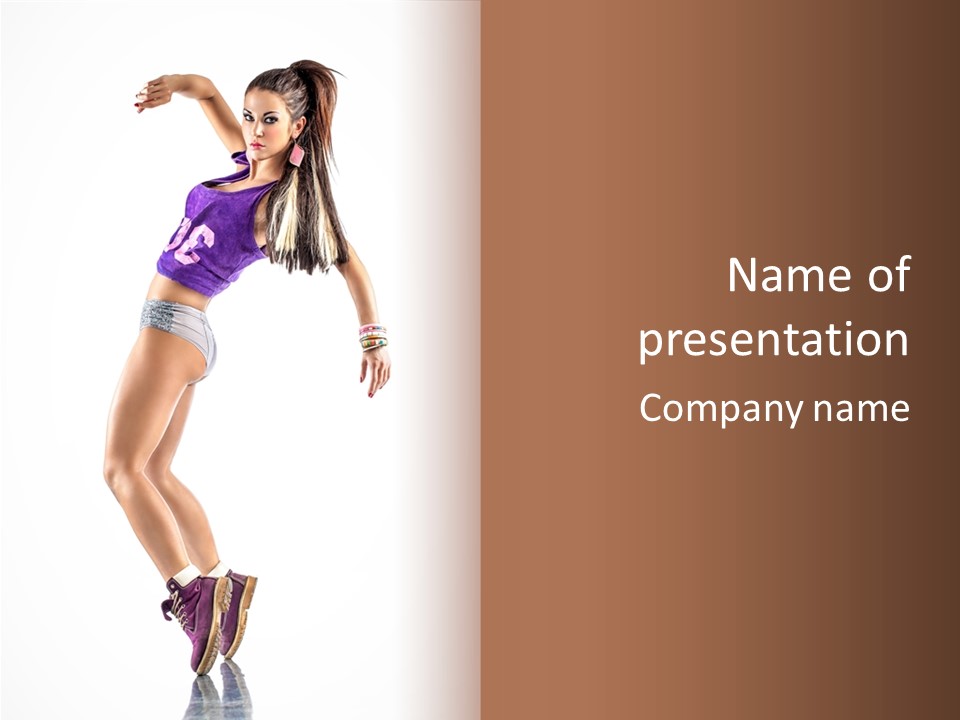 Pose Girl Acrobat PowerPoint Template