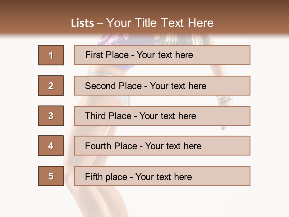 Pose Girl Acrobat PowerPoint Template