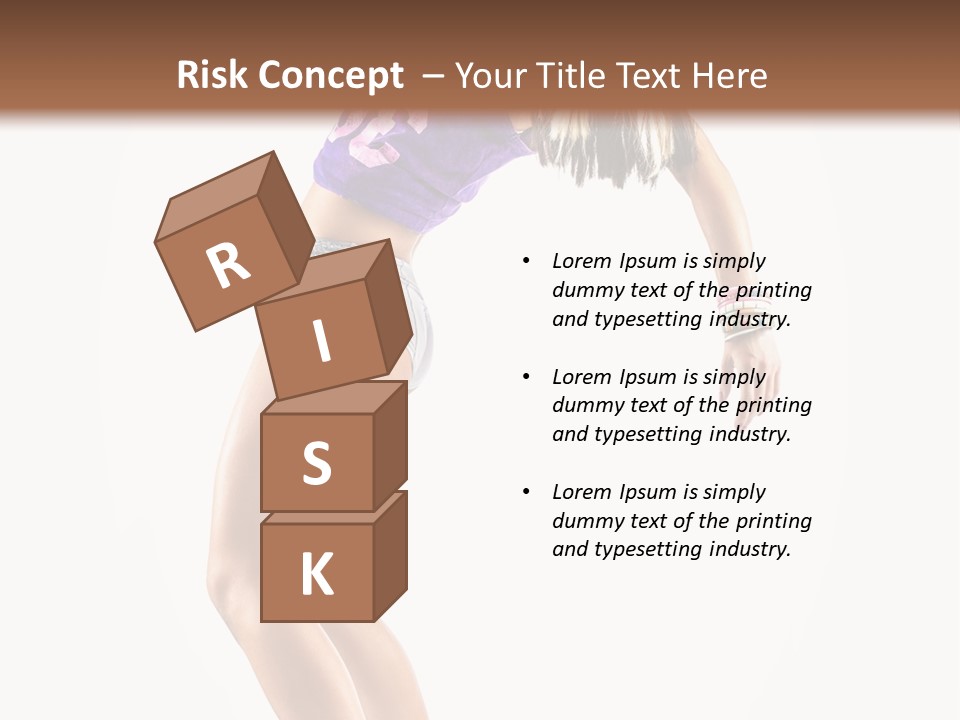 Pose Girl Acrobat PowerPoint Template