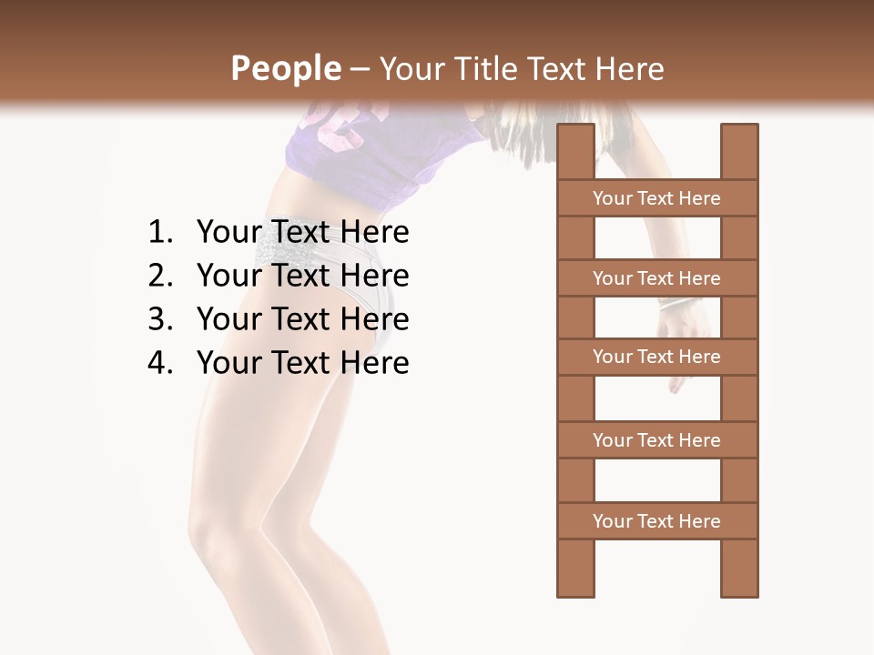 Pose Girl Acrobat PowerPoint Template