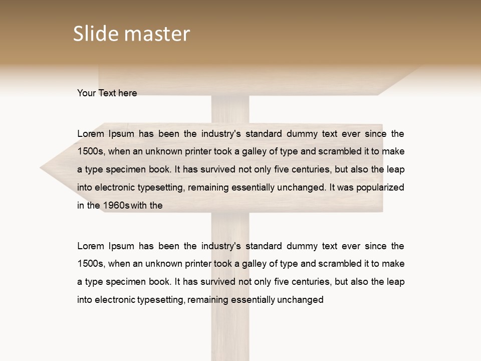 Wooden Element Information PowerPoint Template