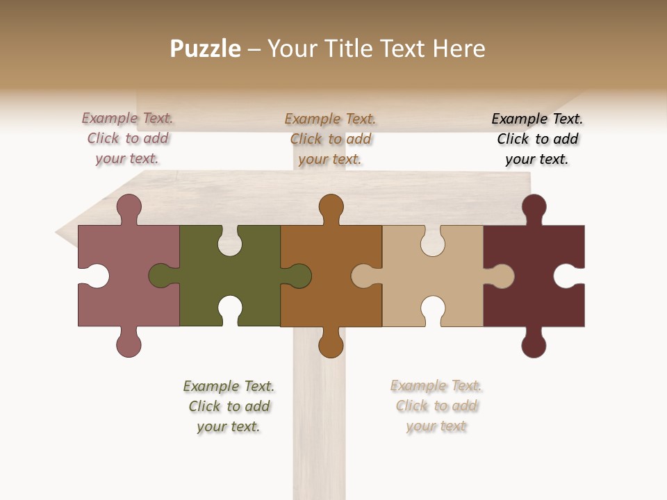 Wooden Element Information PowerPoint Template