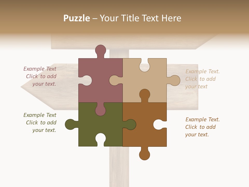 Wooden Element Information PowerPoint Template