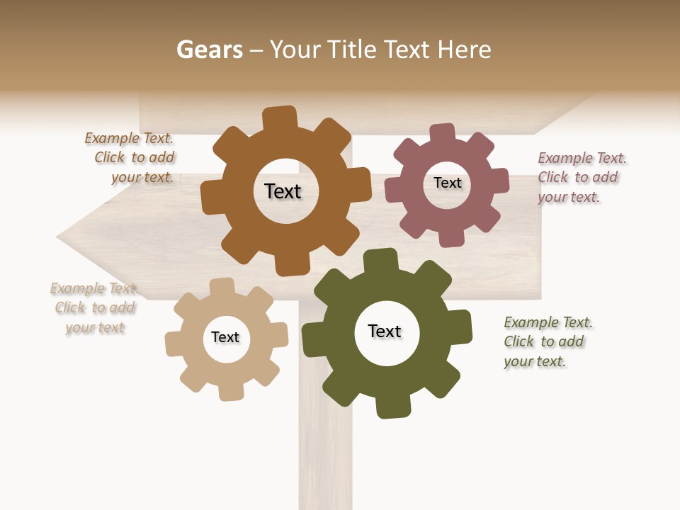 Wooden Element Information PowerPoint Template