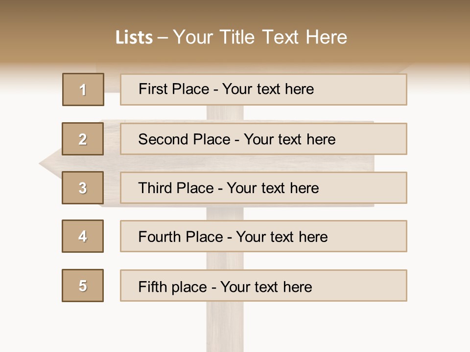 Wooden Element Information PowerPoint Template