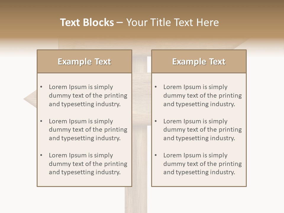 Wooden Element Information PowerPoint Template