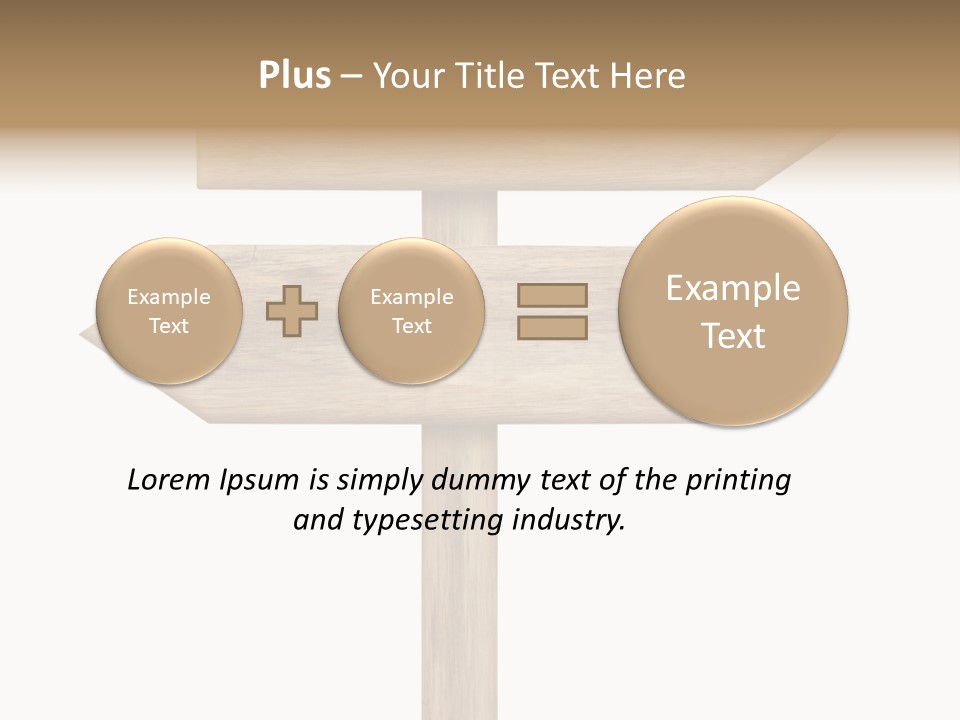 Wooden Element Information PowerPoint Template