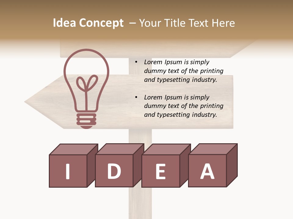 Wooden Element Information PowerPoint Template