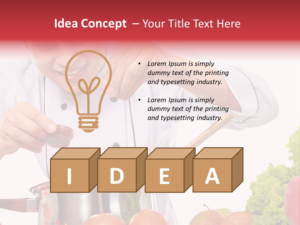 Men Chef Happy PowerPoint Template