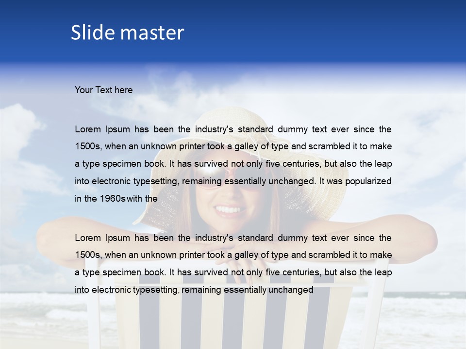 Portrait Copy Space Vacations PowerPoint Template