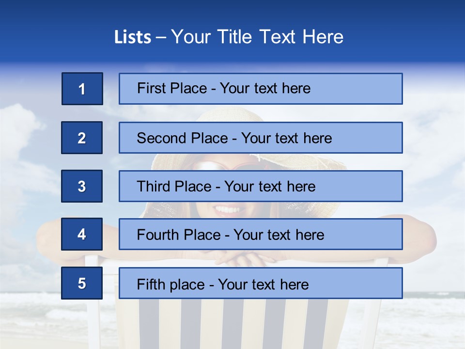 Portrait Copy Space Vacations PowerPoint Template