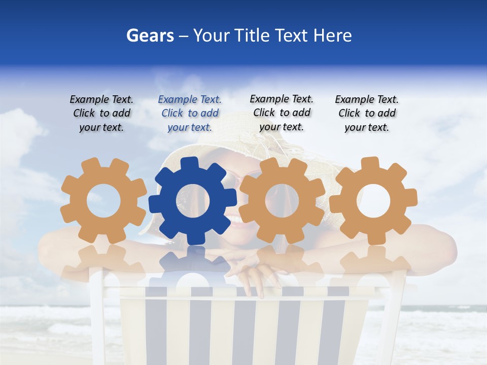 Portrait Copy Space Vacations PowerPoint Template
