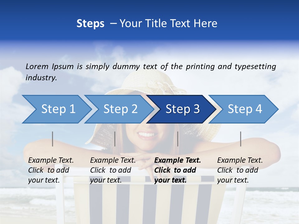 Portrait Copy Space Vacations PowerPoint Template