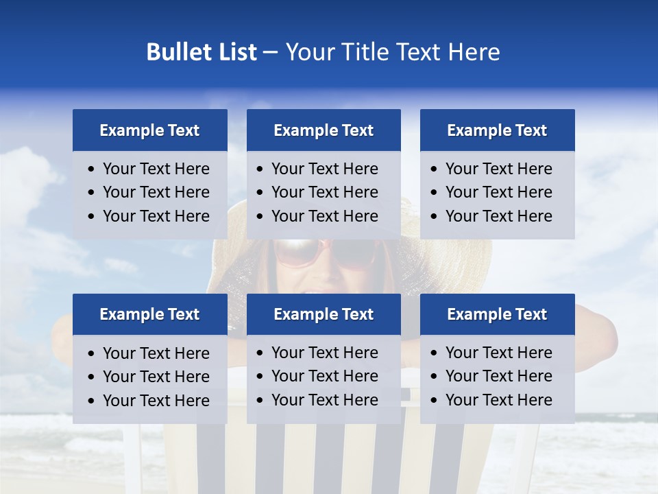 Portrait Copy Space Vacations PowerPoint Template