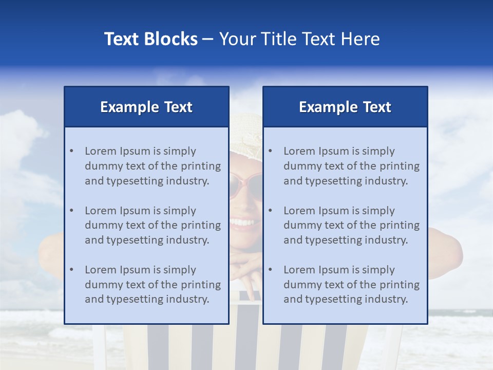 Portrait Copy Space Vacations PowerPoint Template