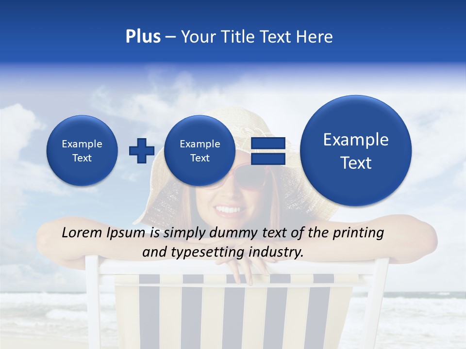 Portrait Copy Space Vacations PowerPoint Template