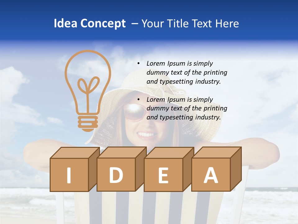Portrait Copy Space Vacations PowerPoint Template