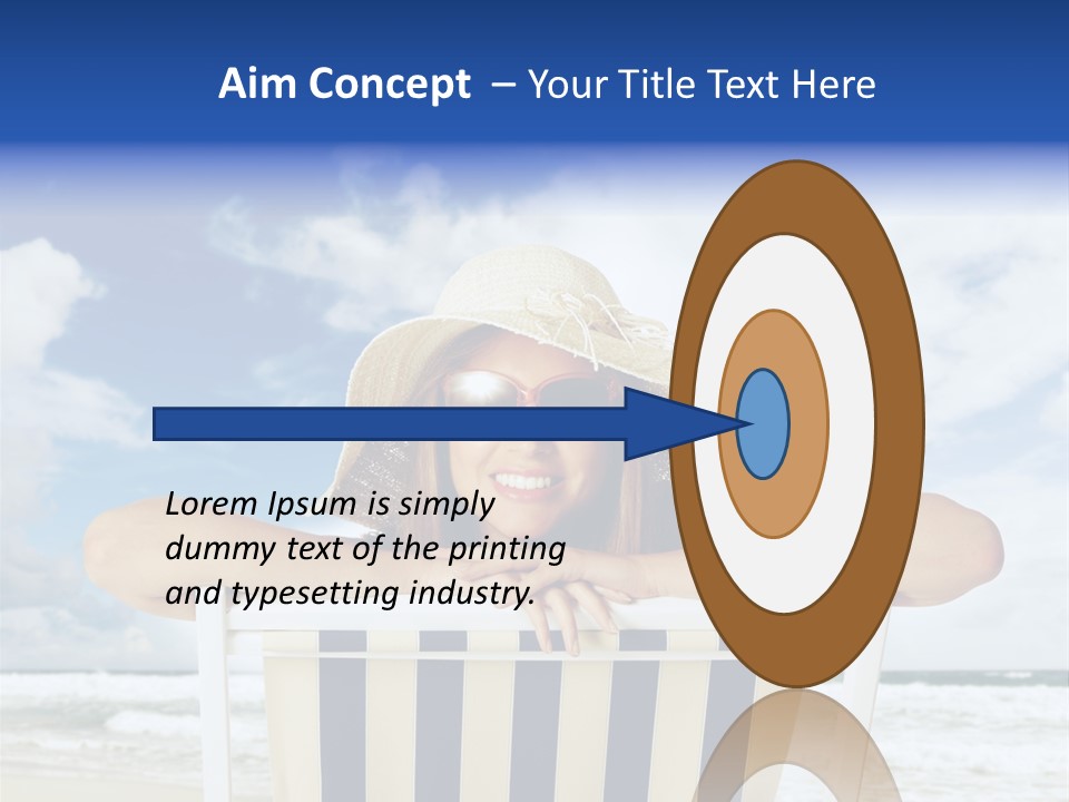 Portrait Copy Space Vacations PowerPoint Template