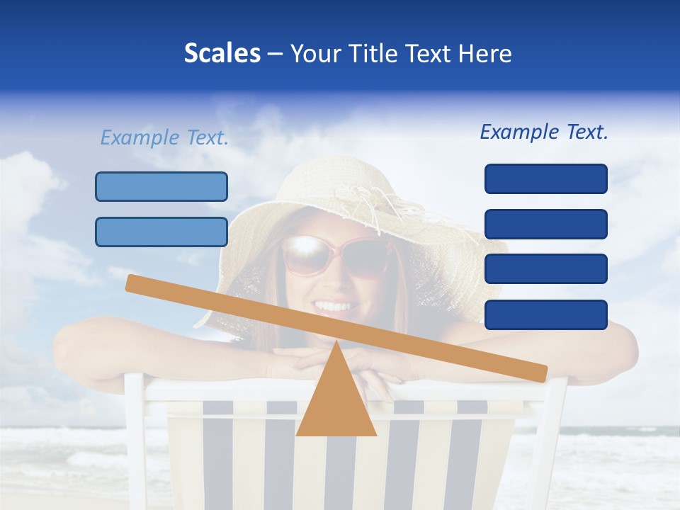 Portrait Copy Space Vacations PowerPoint Template