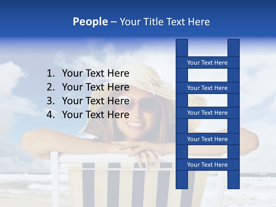 Portrait Copy Space Vacations PowerPoint Template