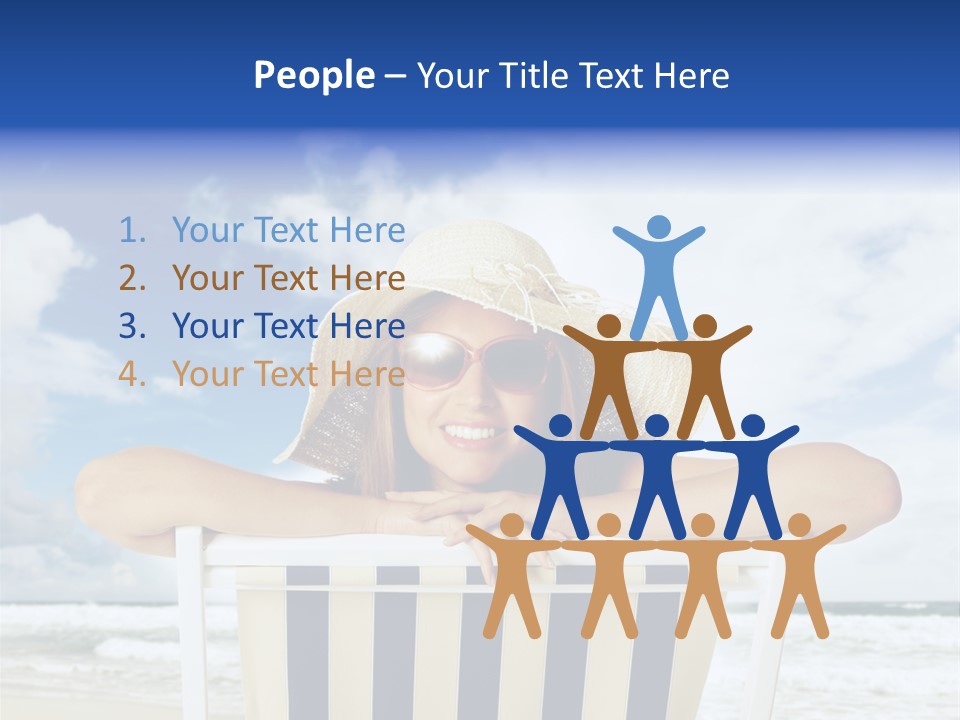 Portrait Copy Space Vacations PowerPoint Template