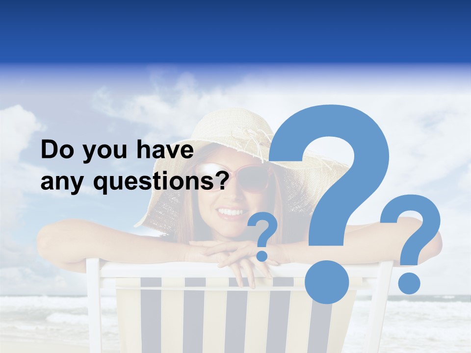 Portrait Copy Space Vacations PowerPoint Template