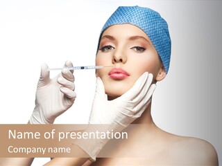 Cosmetic Beauty Needle PowerPoint Template