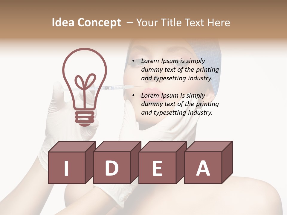 Cosmetic Beauty Needle PowerPoint Template