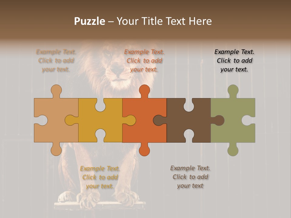Lion Big Dangerous PowerPoint Template