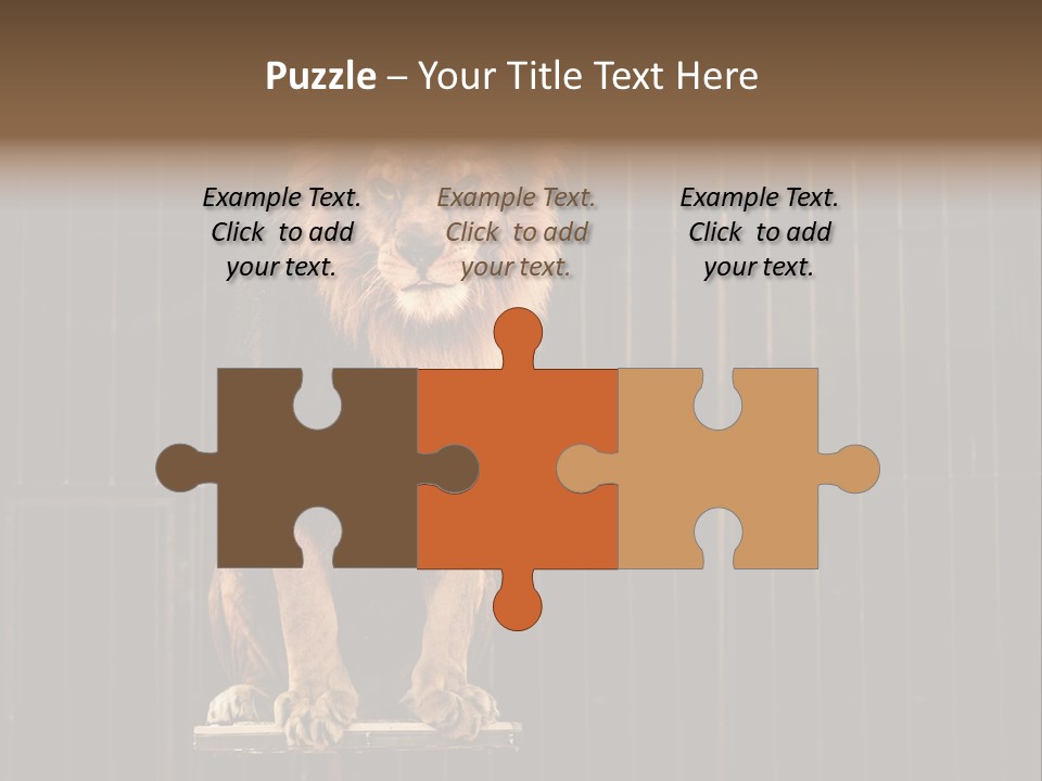 Lion Big Dangerous PowerPoint Template