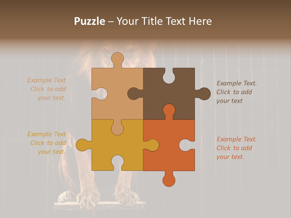 Lion Big Dangerous PowerPoint Template