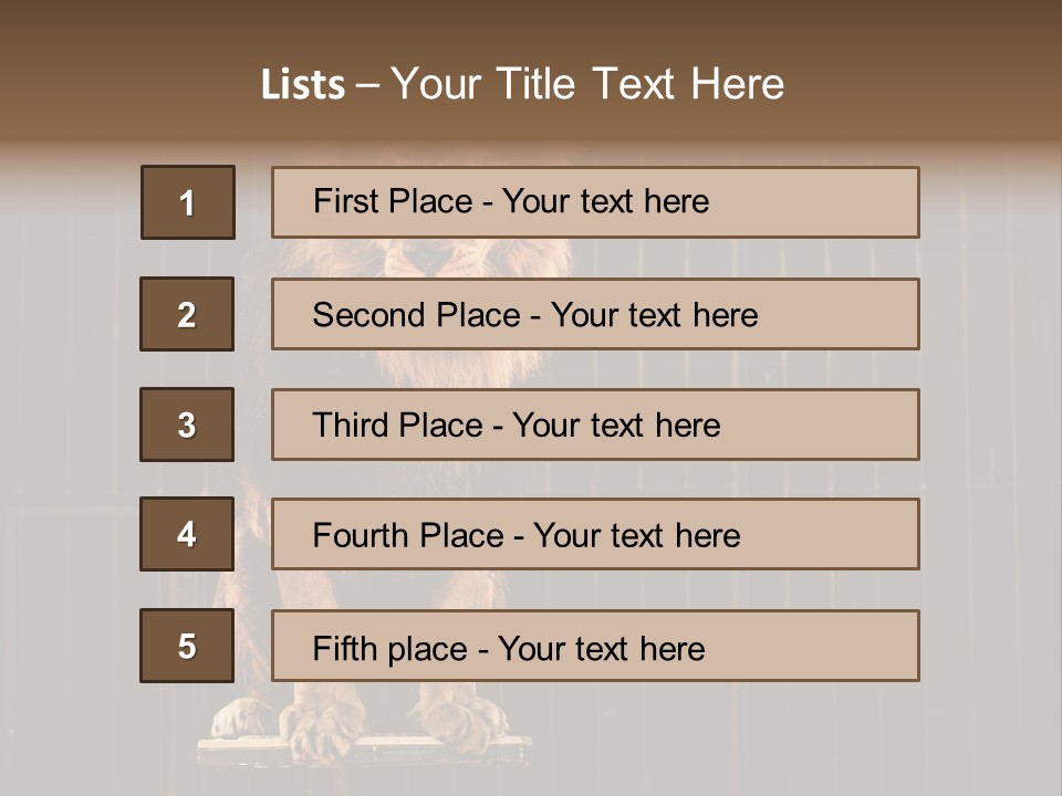 Lion Big Dangerous PowerPoint Template