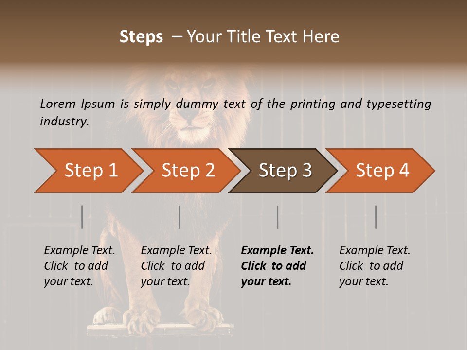 Lion Big Dangerous PowerPoint Template