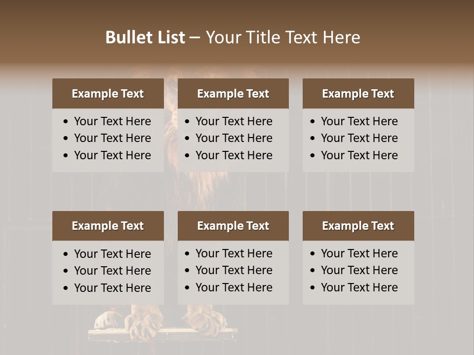 Lion Big Dangerous PowerPoint Template