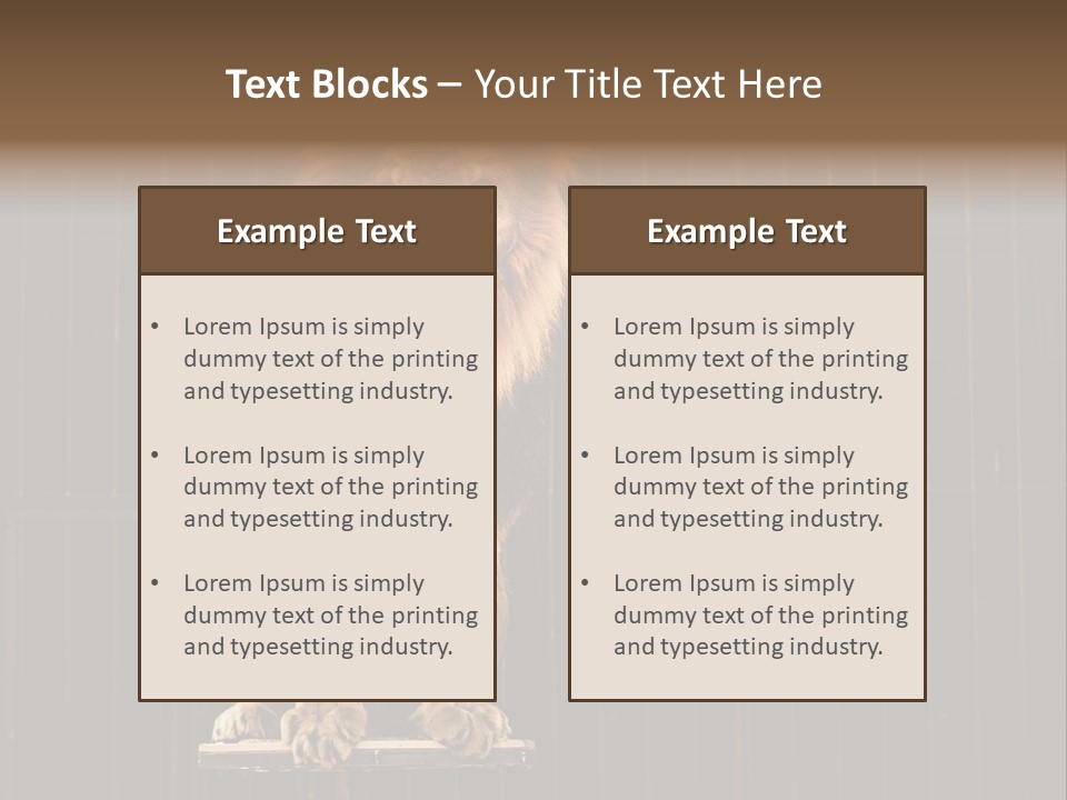 Lion Big Dangerous PowerPoint Template