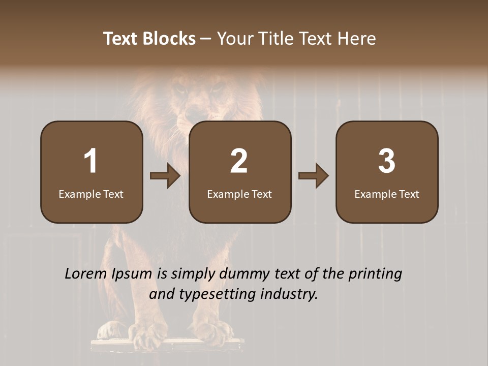 Lion Big Dangerous PowerPoint Template