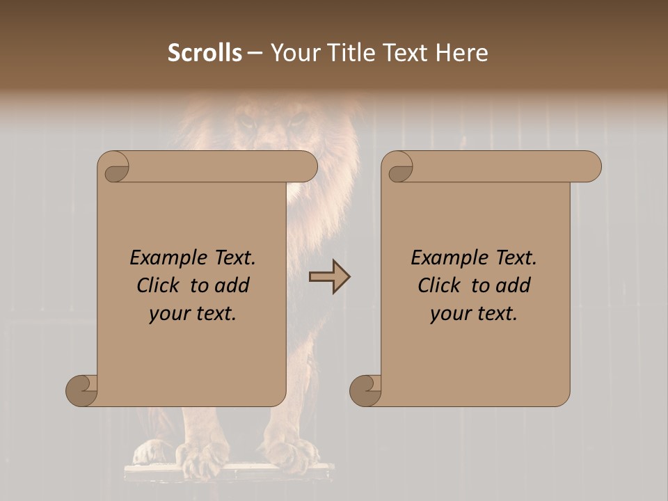 Lion Big Dangerous PowerPoint Template