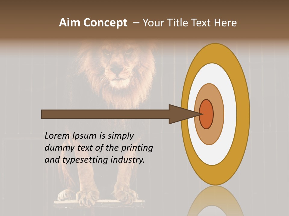 Lion Big Dangerous PowerPoint Template