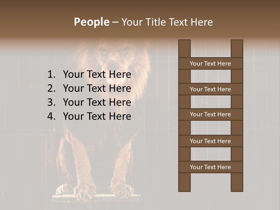 Lion Big Dangerous PowerPoint Template