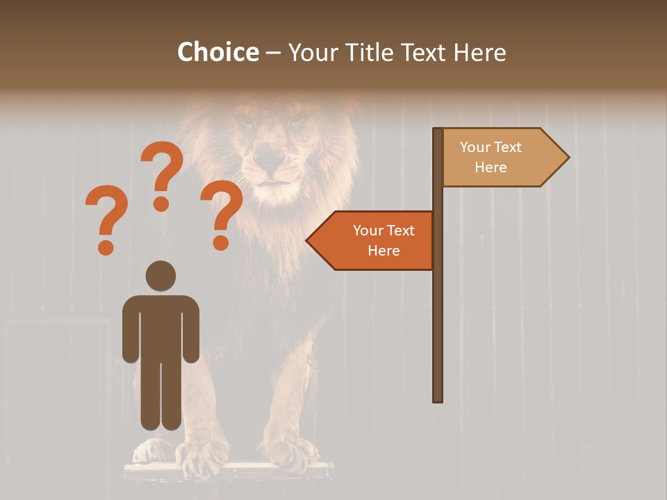 Lion Big Dangerous PowerPoint Template