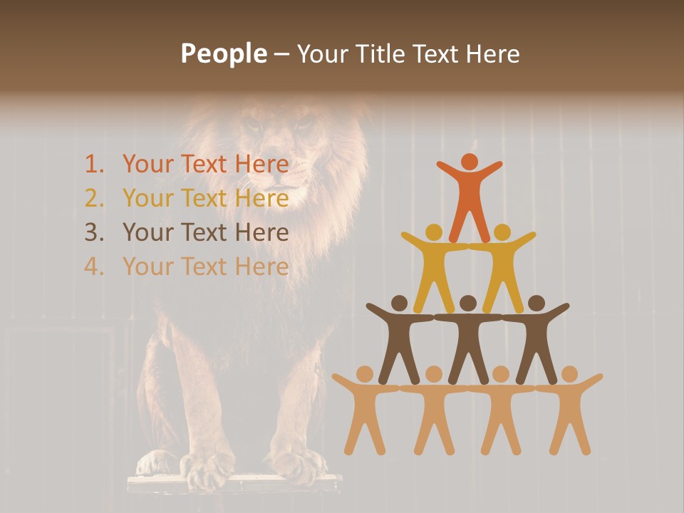 Lion Big Dangerous PowerPoint Template