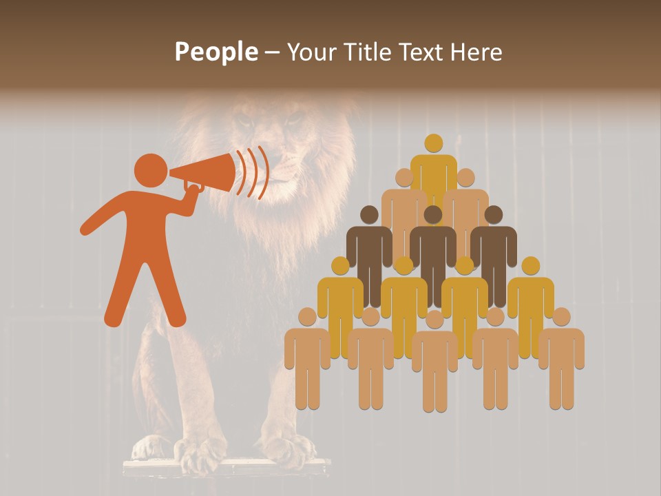 Lion Big Dangerous PowerPoint Template