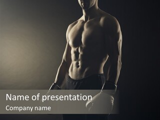 Sports Training Strongman Young Man PowerPoint Template