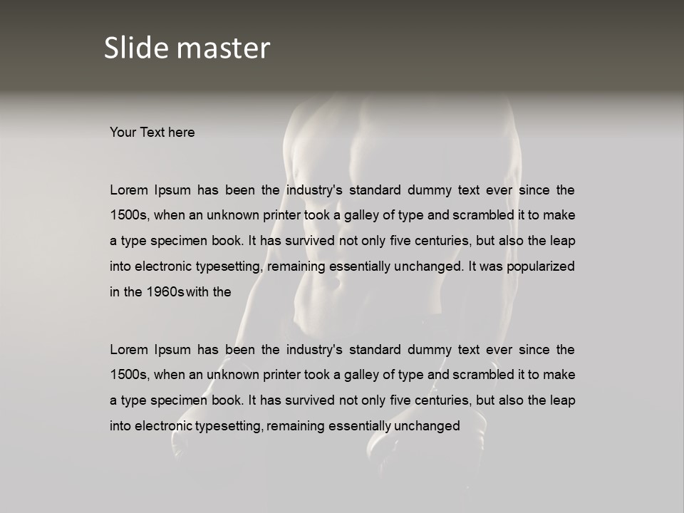 Sports Training Strongman Young Man PowerPoint Template