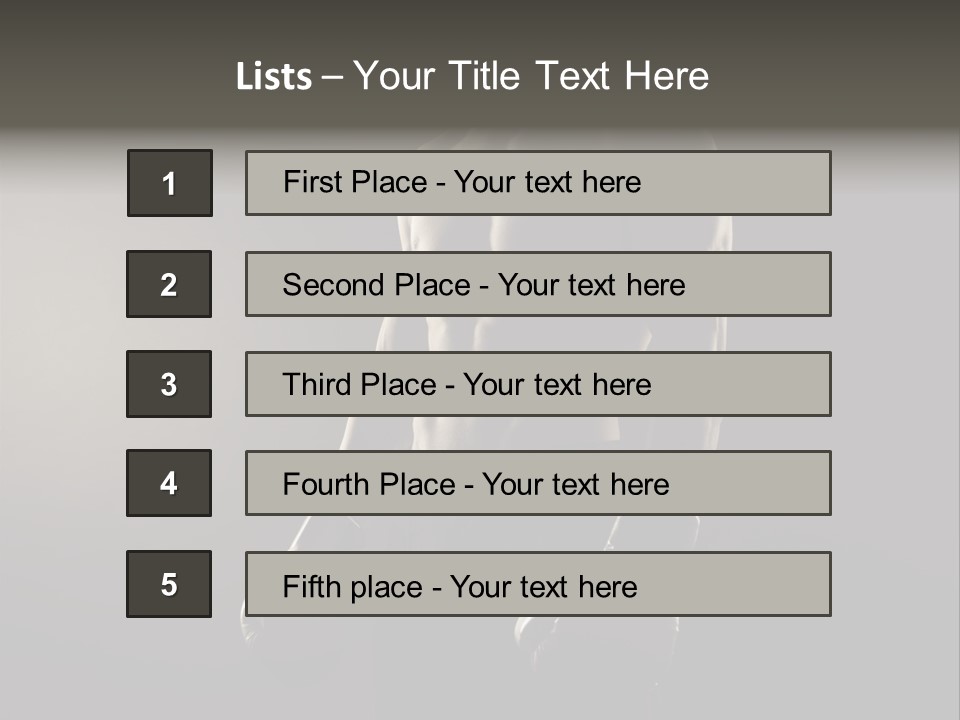 Sports Training Strongman Young Man PowerPoint Template
